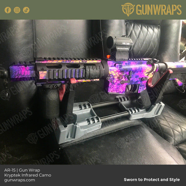 AR 15 Kryptek Infrared Camo Gun Skin Vinyl Wrap