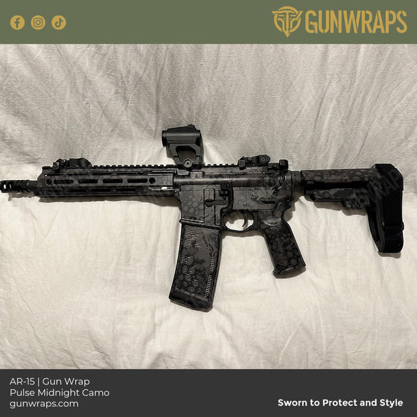AR 15 Pulse Midnight Camo Gun Skin Vinyl Wrap