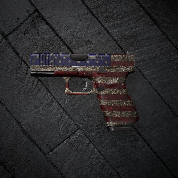 Patriotic American Flag Gun Skin Vinyl Wrap