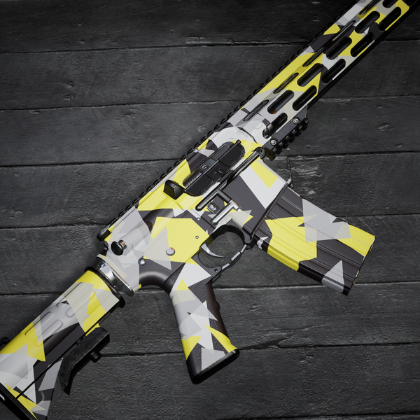 Shattered Yellow Tiger AR 15