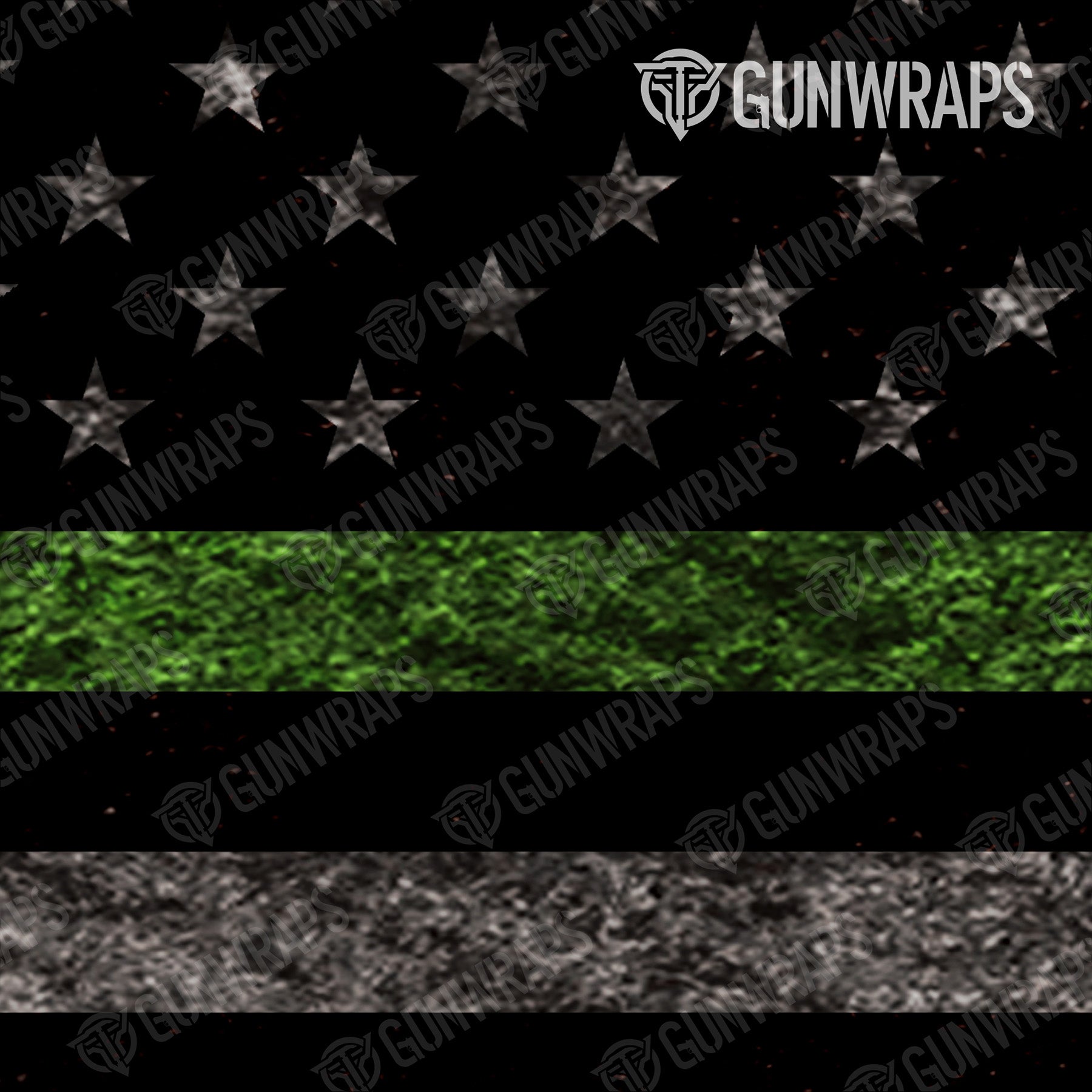 Patriotic Green Flag Gun Skin Vinyl Wrap for AR 15 | Free Shipping