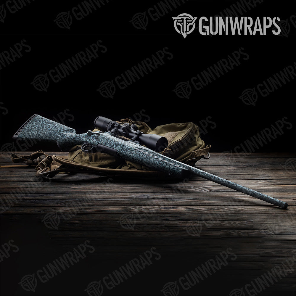 Stone Blue Ice Marble Gun Skin Vinyl Wrap for Rifle