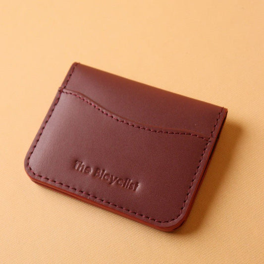 Leather Card Holder - Natural, Cream
