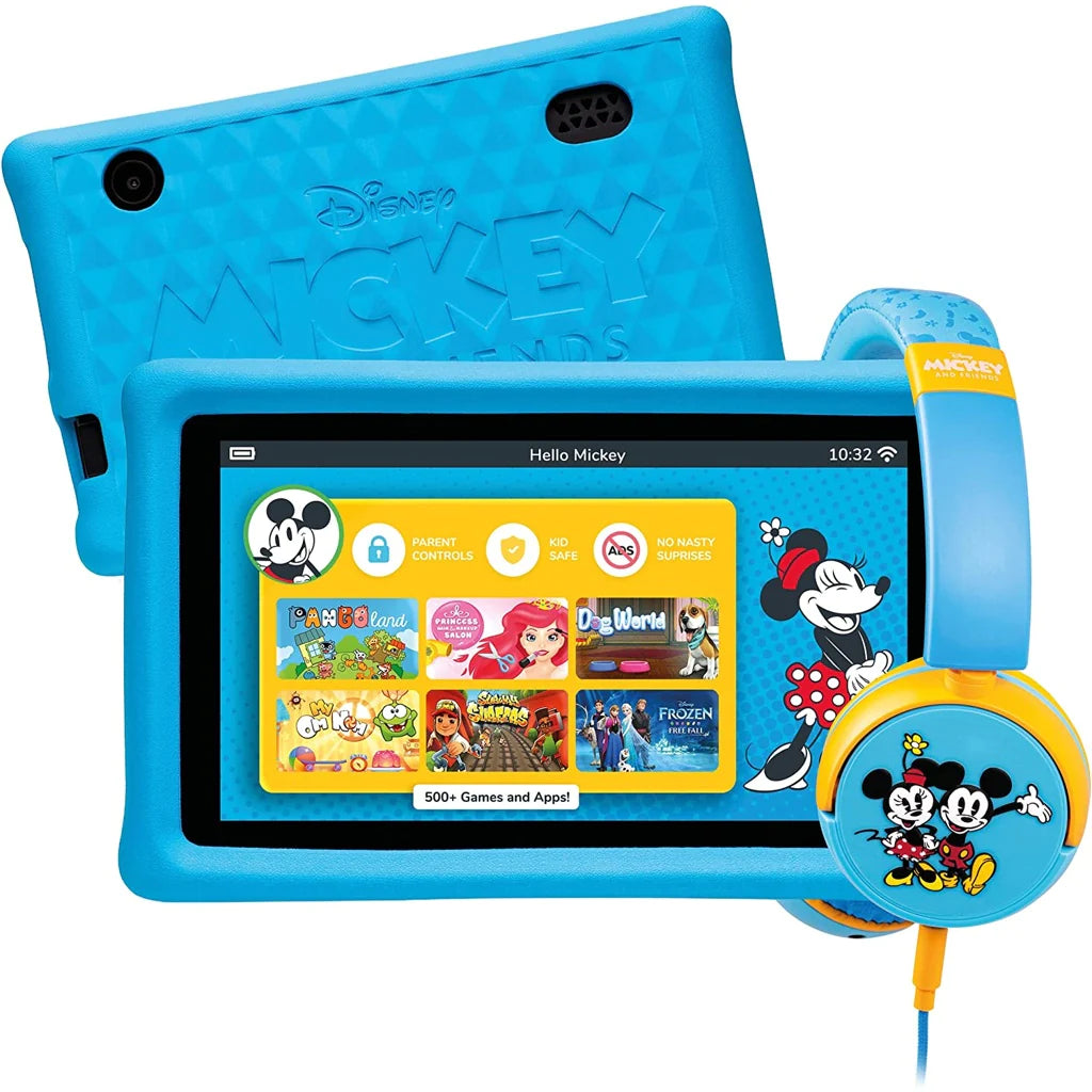 Pebble Gear Bundle 7" Tablet inkl. Kopfhörer in der Disney Mickey & Friends Version in hellblau