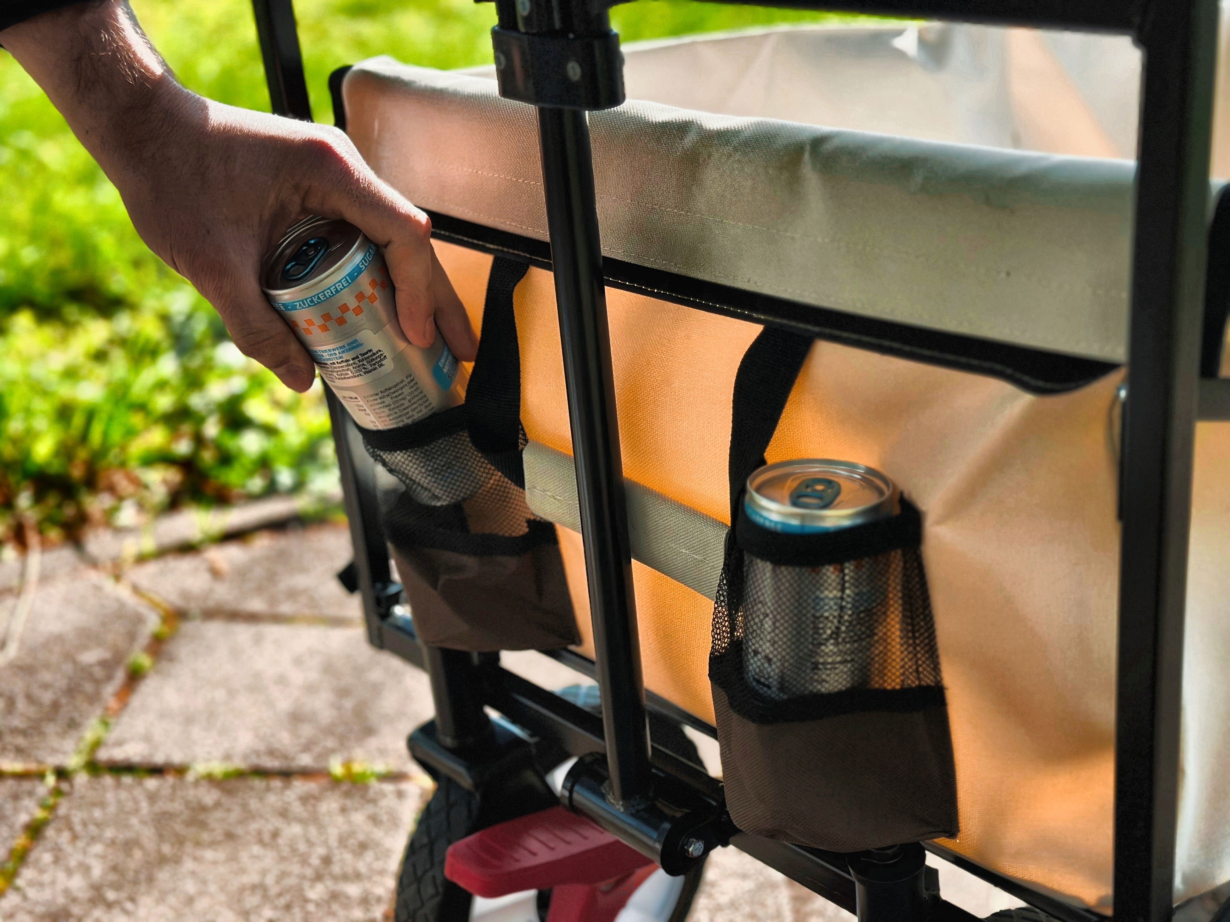 TP Faltwagen mit zwei Netztaschen für Getränke