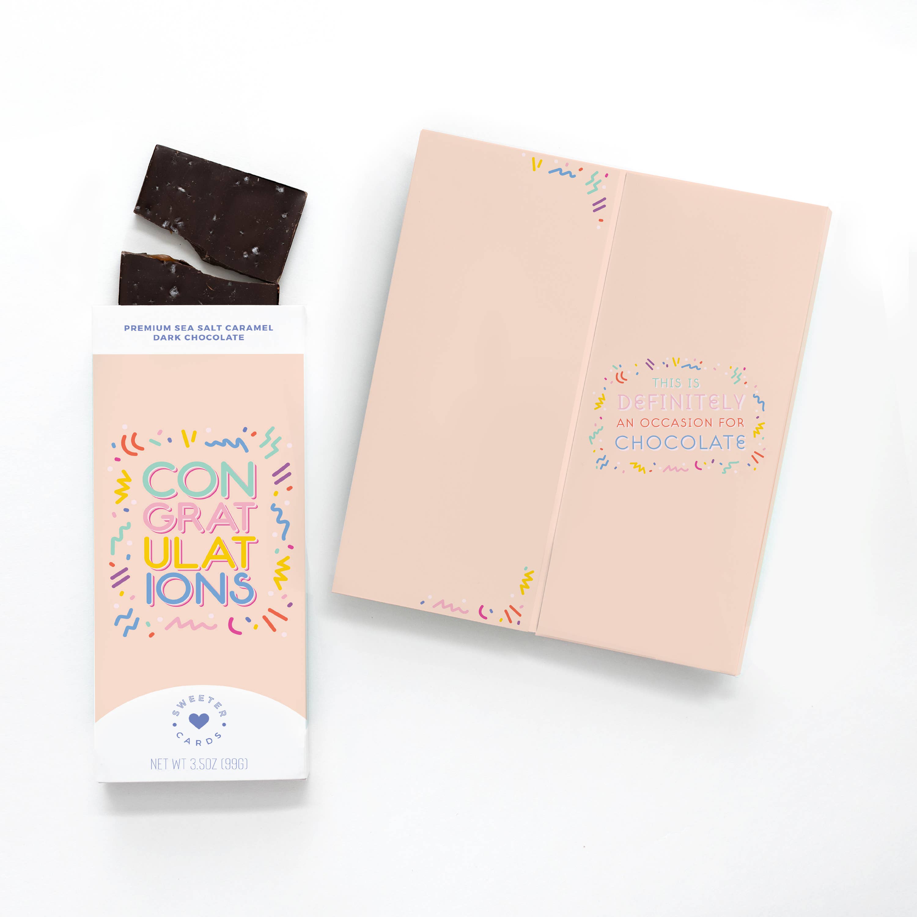 Sweeter Cards Chocolate Bar + Greeting Card in ONE! - Congratulations Card and Chocolate Bar