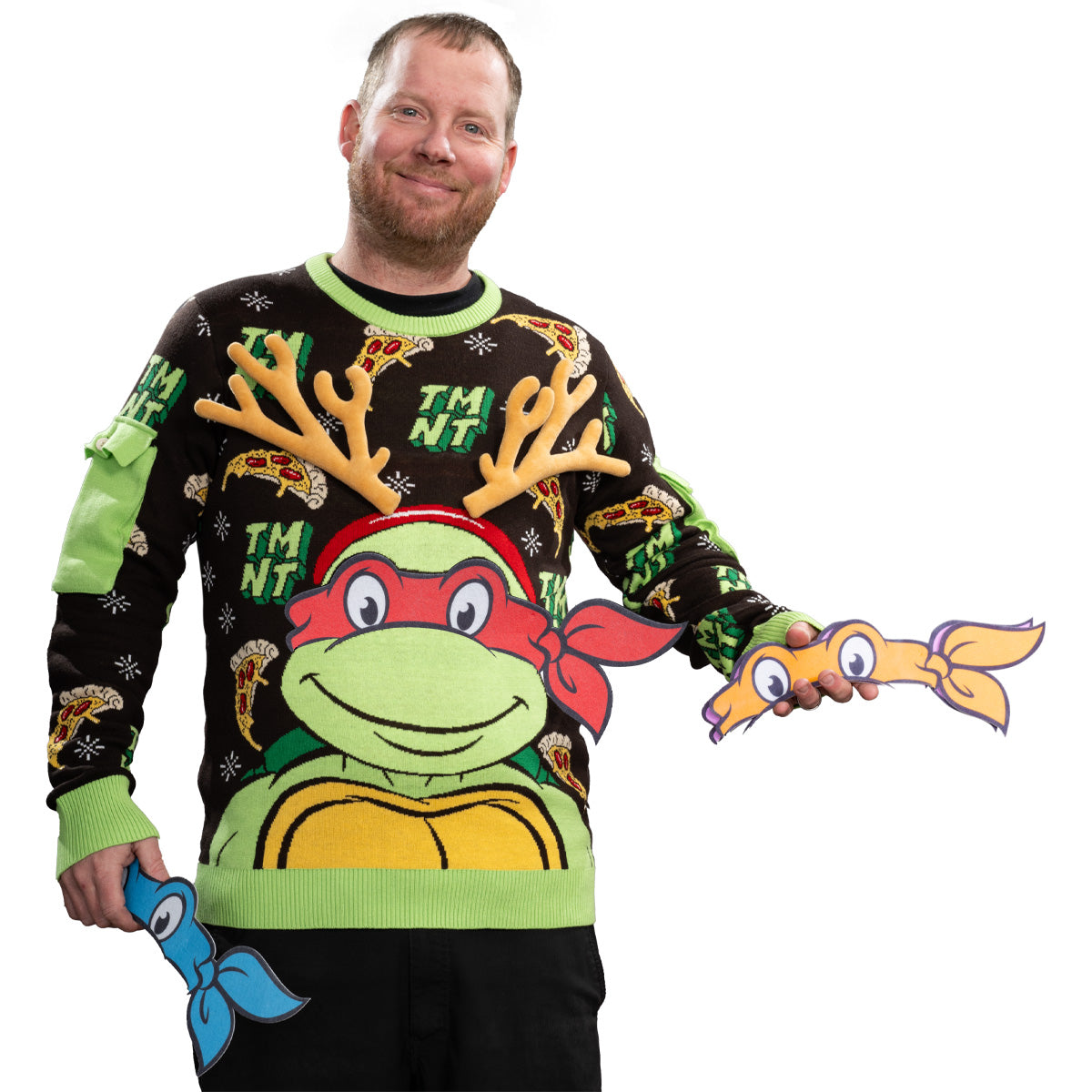 Green Greetings TMNT Christmas Sweater - S