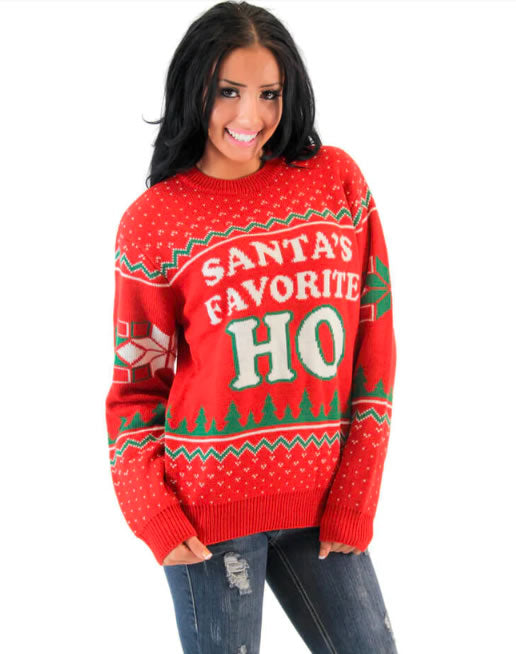 Santa's Favorite HO Holiday Sweater