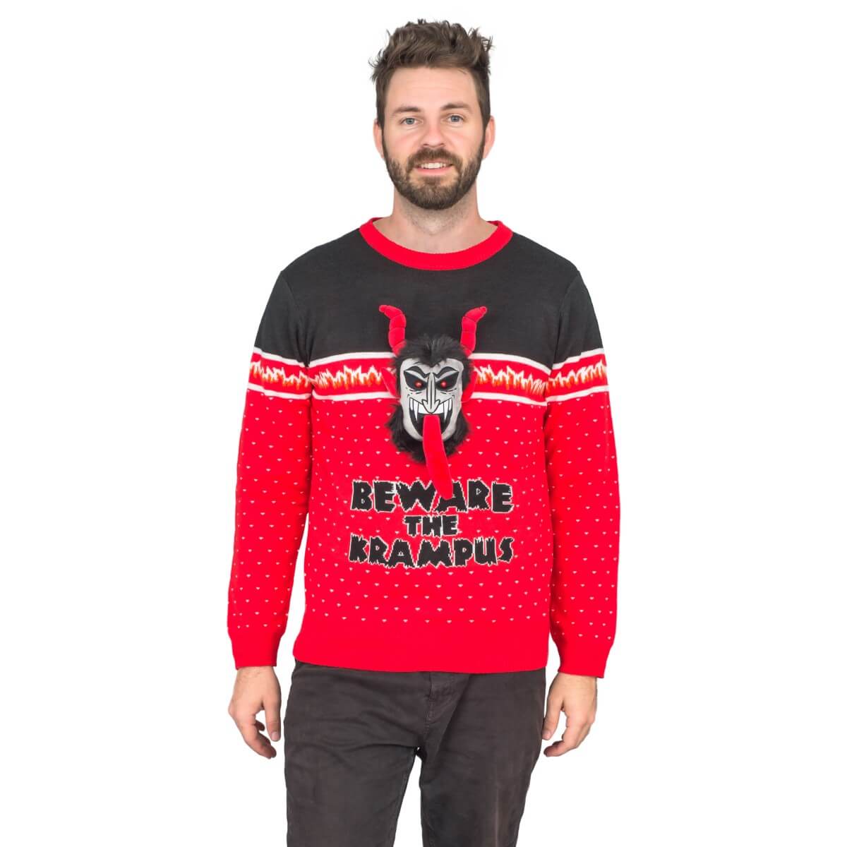 Beware the Krampus 3D Ugly Christmas Sweater | Ugly Christmas Sweaters ...
