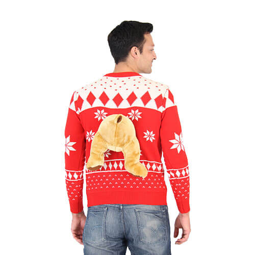 red moose christmas sweater