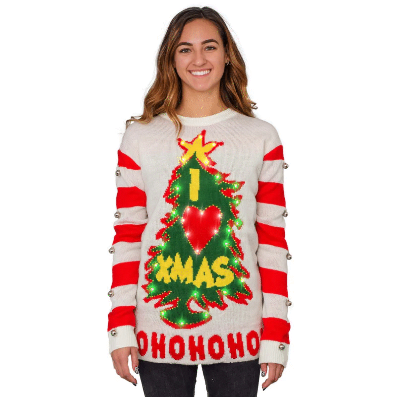 I Love Christmas Grinch Sweater. The Grinch Sweater With Lights.