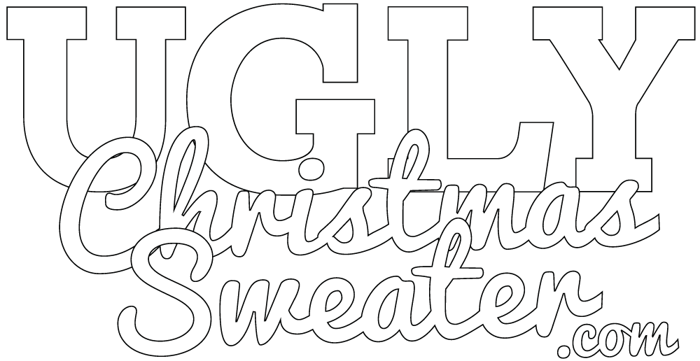 ugly christmas sweater logo white