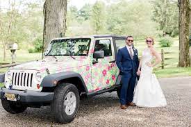 how to decorate jeep for wedding