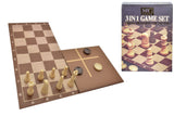 3 in 1 CHESS/CHECKERS & TIC TAC TOE GAME SET