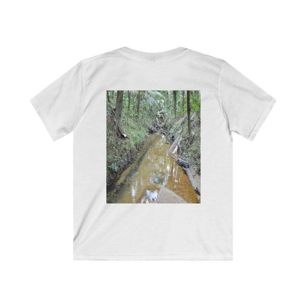 DEALS - GILDAN Kids Softstyle Tee - El Yunque Rainforest Puerto Rico, deep forest explorations - Holy Spirit River - Yunque Store