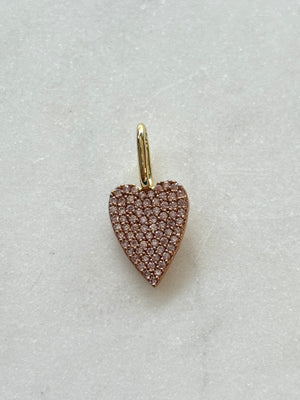 Moody Heart Charm | Mini Gold / Pink - Lou & Company