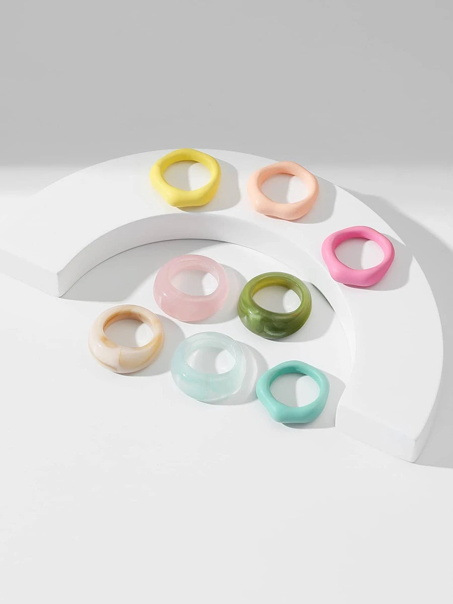 gekleurde statement ring