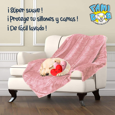 manta para perro muy suave, calentita, protege los muebles, facil
