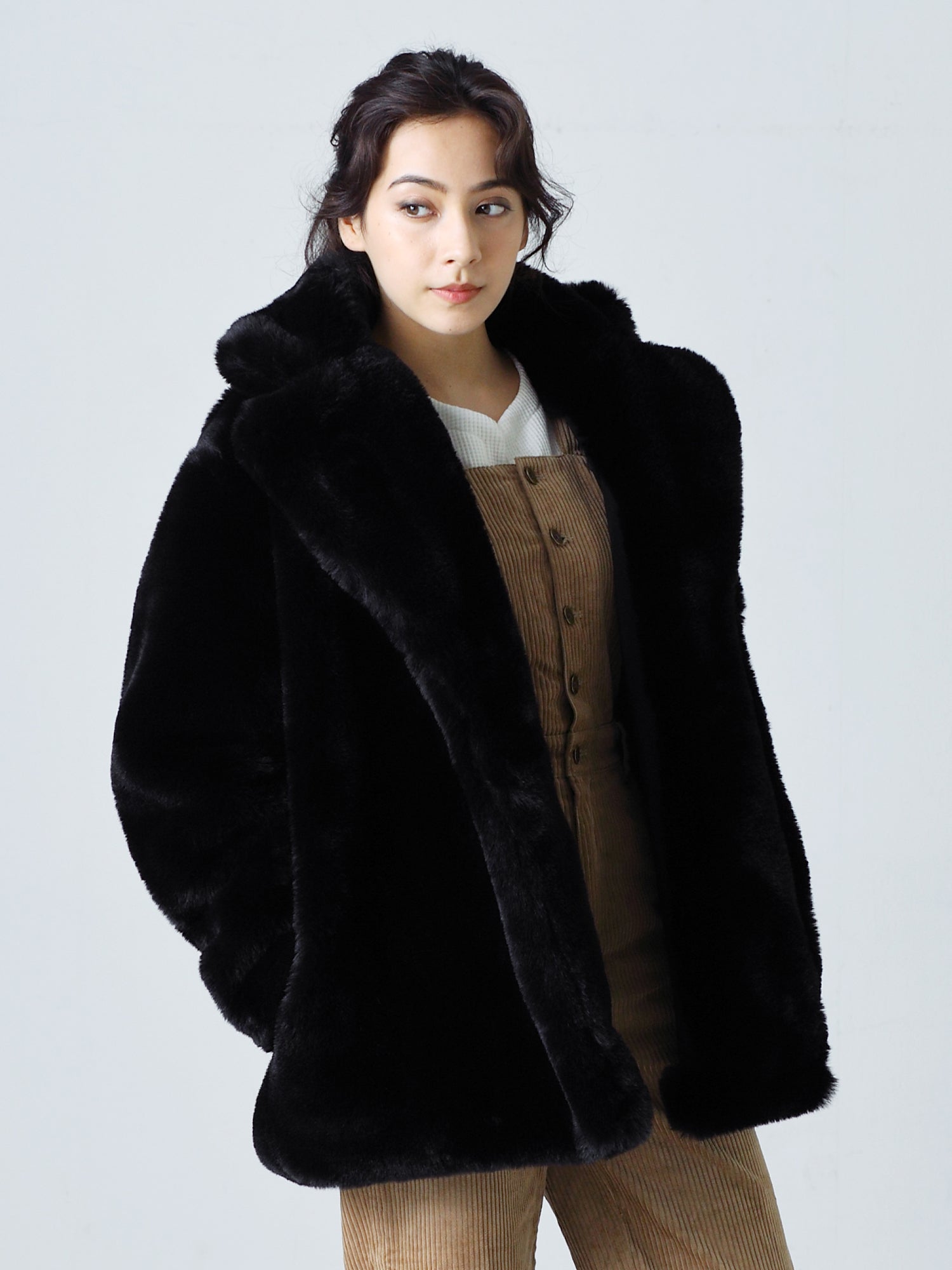 エコファーコート eco fur coat emdot-