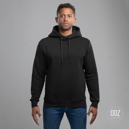 Black Cropped Sides Hoodie