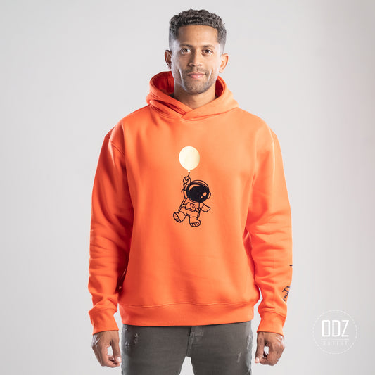 Orange Oversize Astronaut Balloon Hoodie