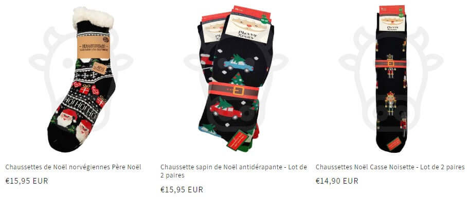 Les chaussettes de Noêl ont aussi des semelles anti glisse pour certaines d'entre elles