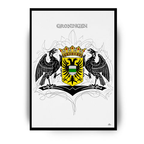 Personalisieren Sie das Wappen der Stadt Groningen auf einem Poster