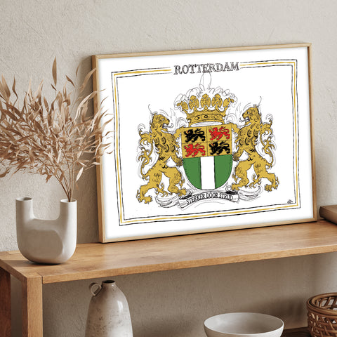 Stadtwappen Rotterdam Poster personalisiert