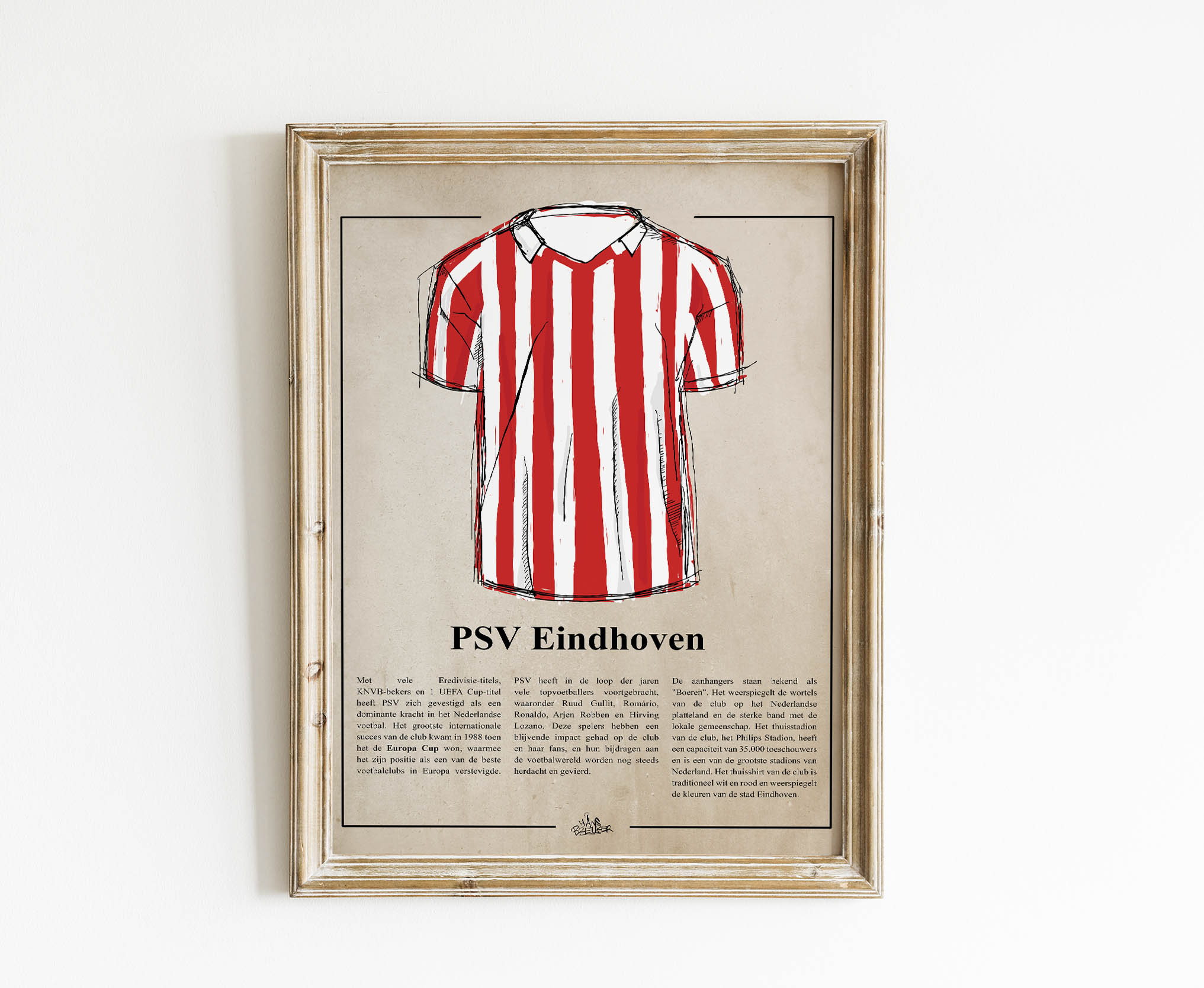 Zegevieren Bedienen Mens PSV Eindhoven het shirt – Hans Breuker