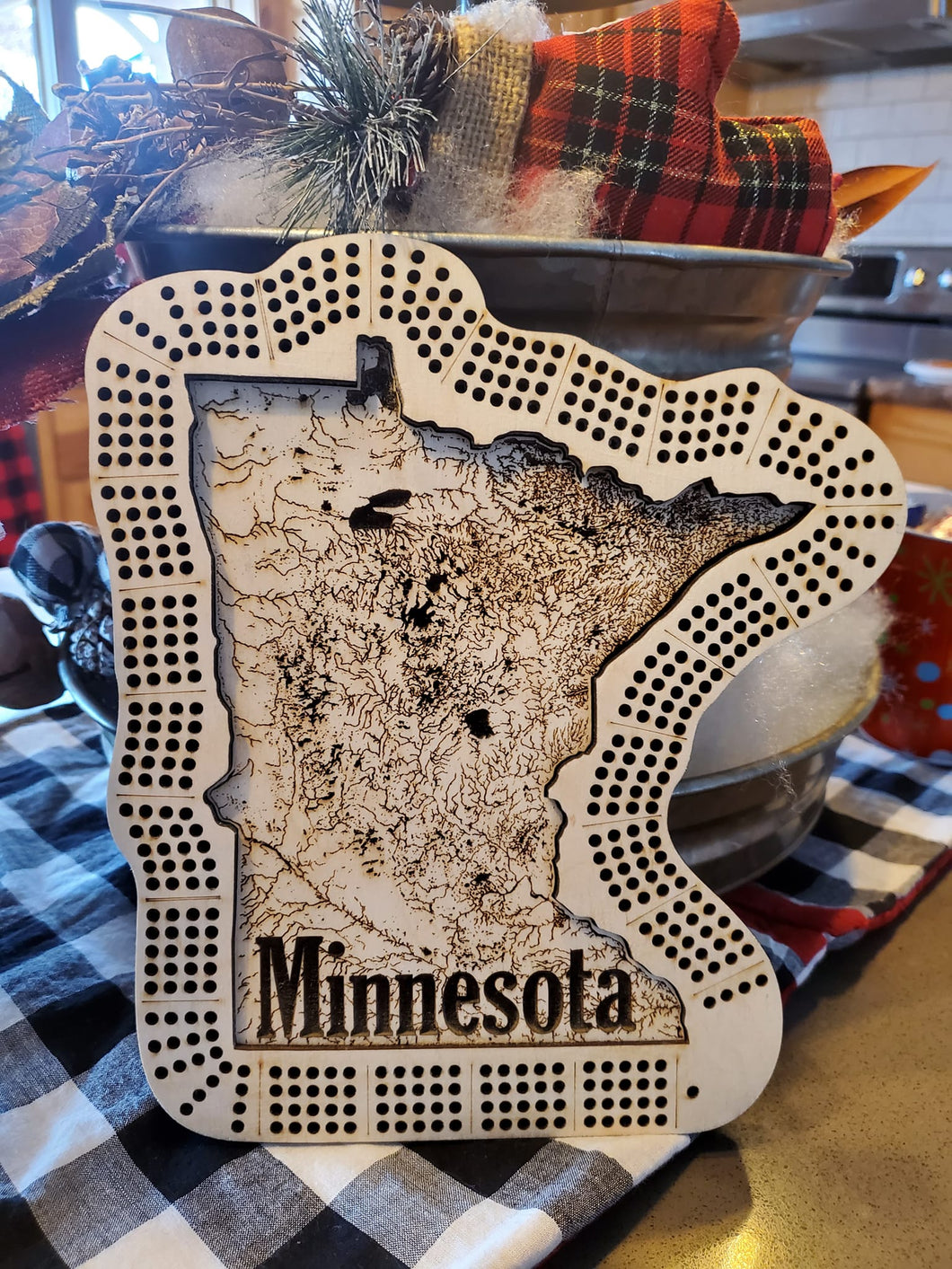 Engraved Minnesota Cribbage Board – Ethos Laser and Design