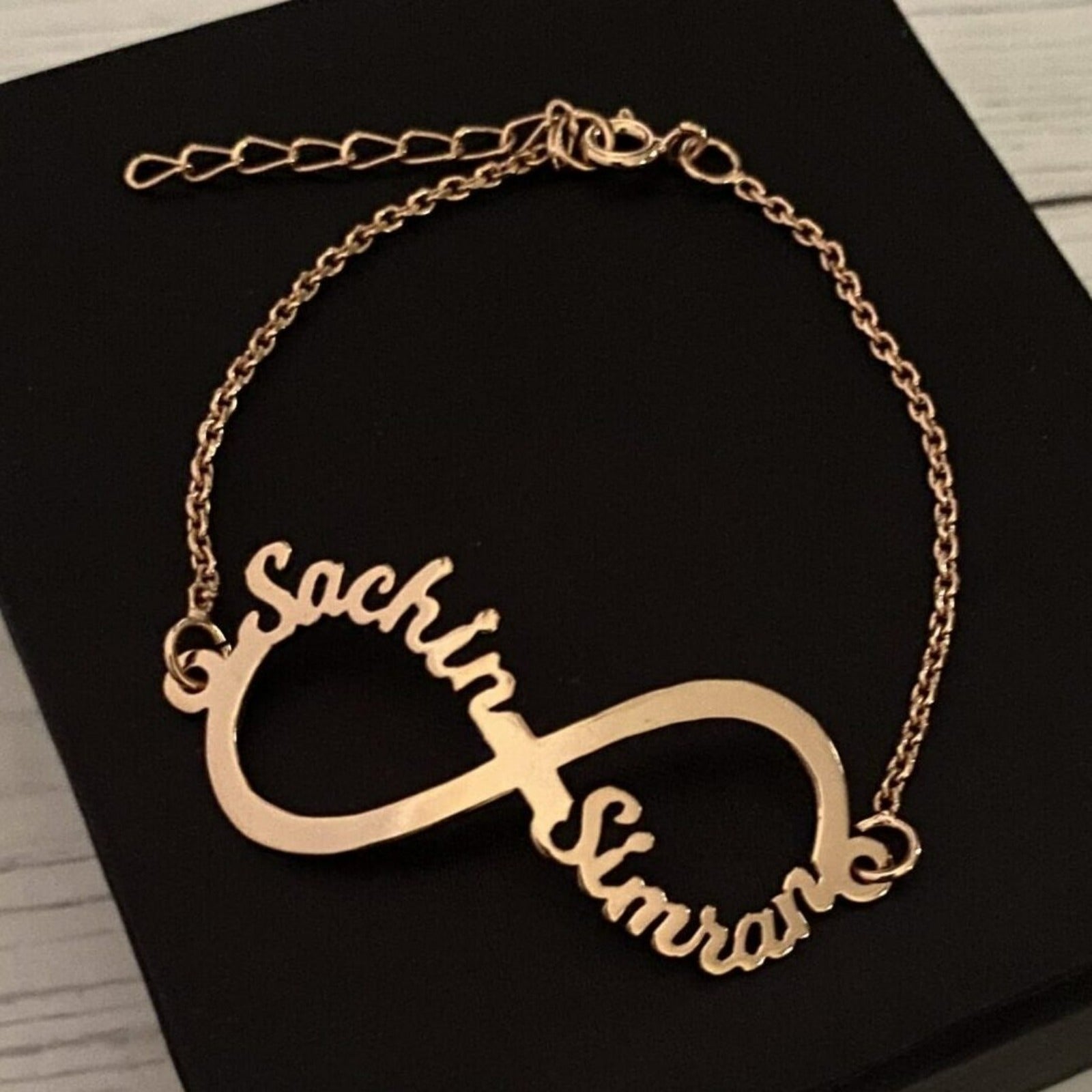 Infinity Personalised Gold Bracelet For Her  CaratLane