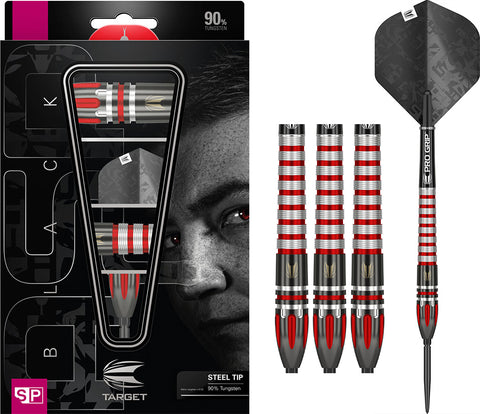 Target 90% Precision Black Steel-Tip Darts by Target