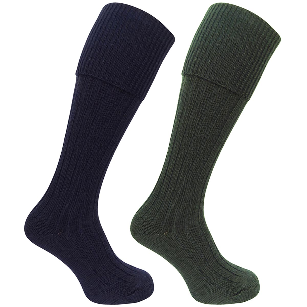 Hoggs of Fife Plain Turnover Top Sock (Twin Pack) | ArdMoor