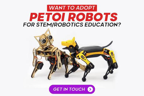 Contact Petoi for stem robotics education - bittle nybble side by side