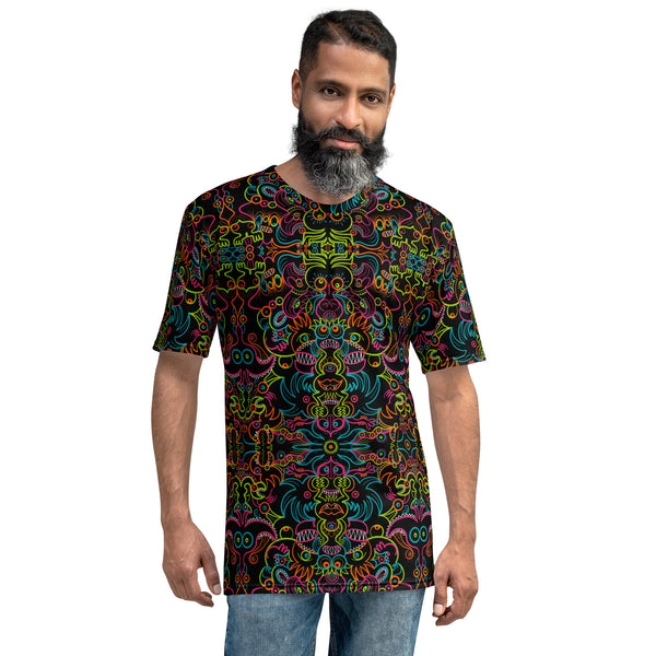 All-over Print Doodle Art Men’s T-Shirts by Zoo&co
