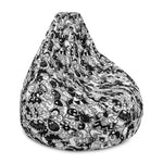 Joyful crowd of black and white doodle creatures Bean Bag Chair Cover. Overview