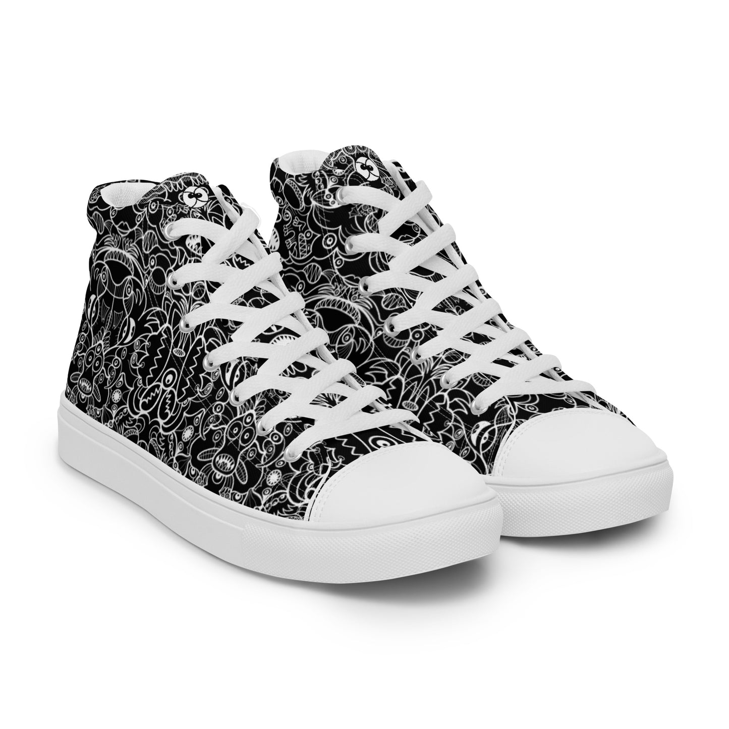 Powerful dark side of the Doodle world Women's high top canvas shoes –  Zoo&co