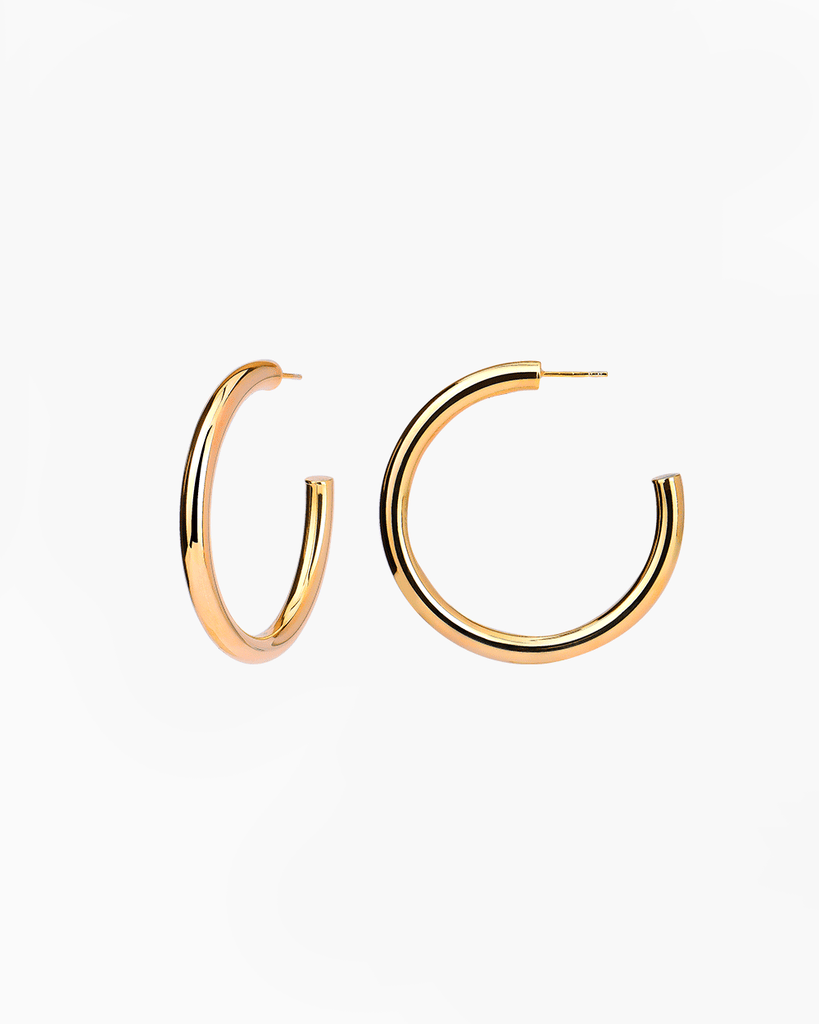 Bold Oversized Golden Hoop Earrings