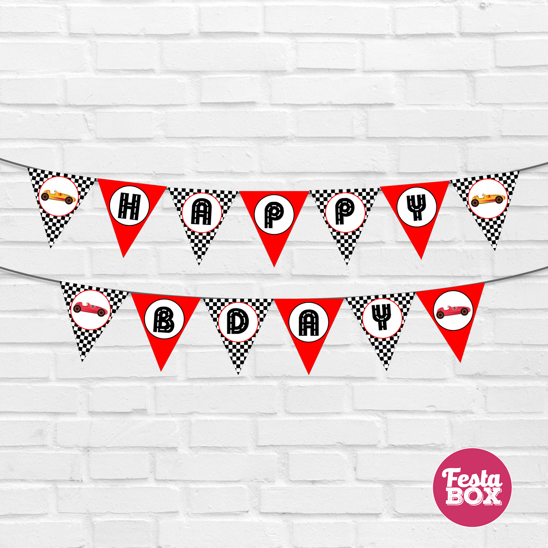 Background Banner for Birthday Party Decoration – Race Car Theme - Opt –  Festabox