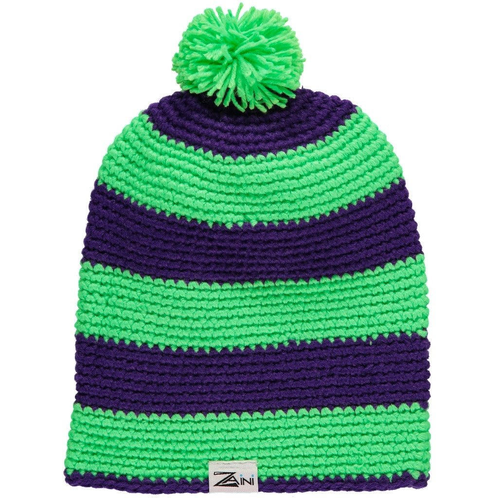 green bobble hat