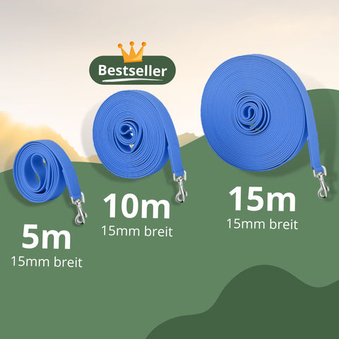 Schleppleine robust, wasserfest für Hunde 5m 10m 15m