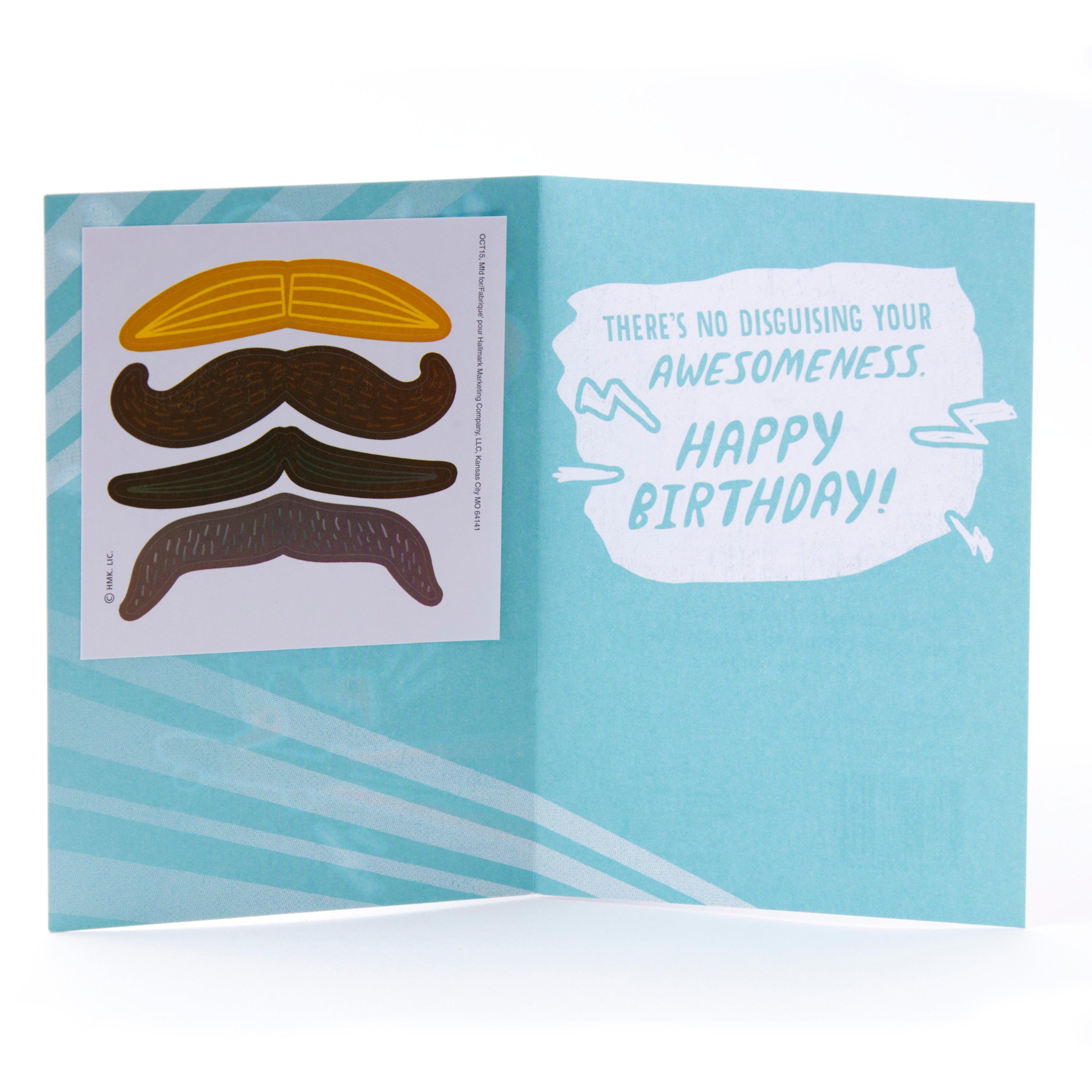 mustache birthday card