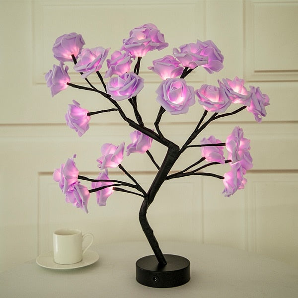 tree lamp with light up flowers