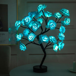 tree lamp with light up flowers