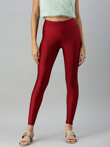 Prisma Shimmer Leggings in Brown for a Chic Look