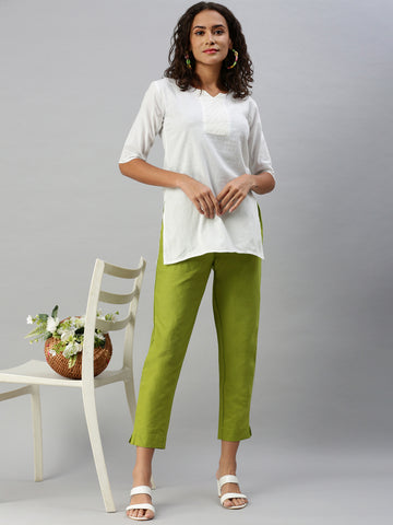 Order Rama Green Color Comfort Lady kurti Pants Women Online From Samara  Jewels