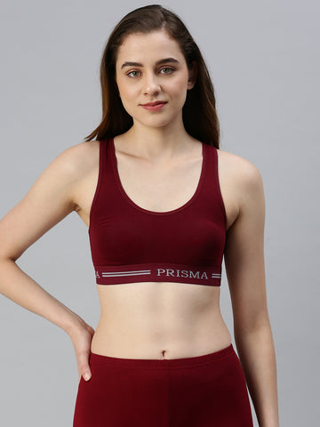 Prisma Sporty Black Moulded Sports Bra - Perfect for Active Women