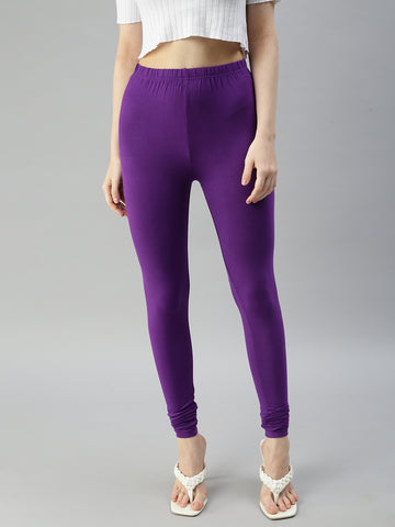 Shop Prisma's Dark Lavender Churidar Leggings for a Stylish Look
