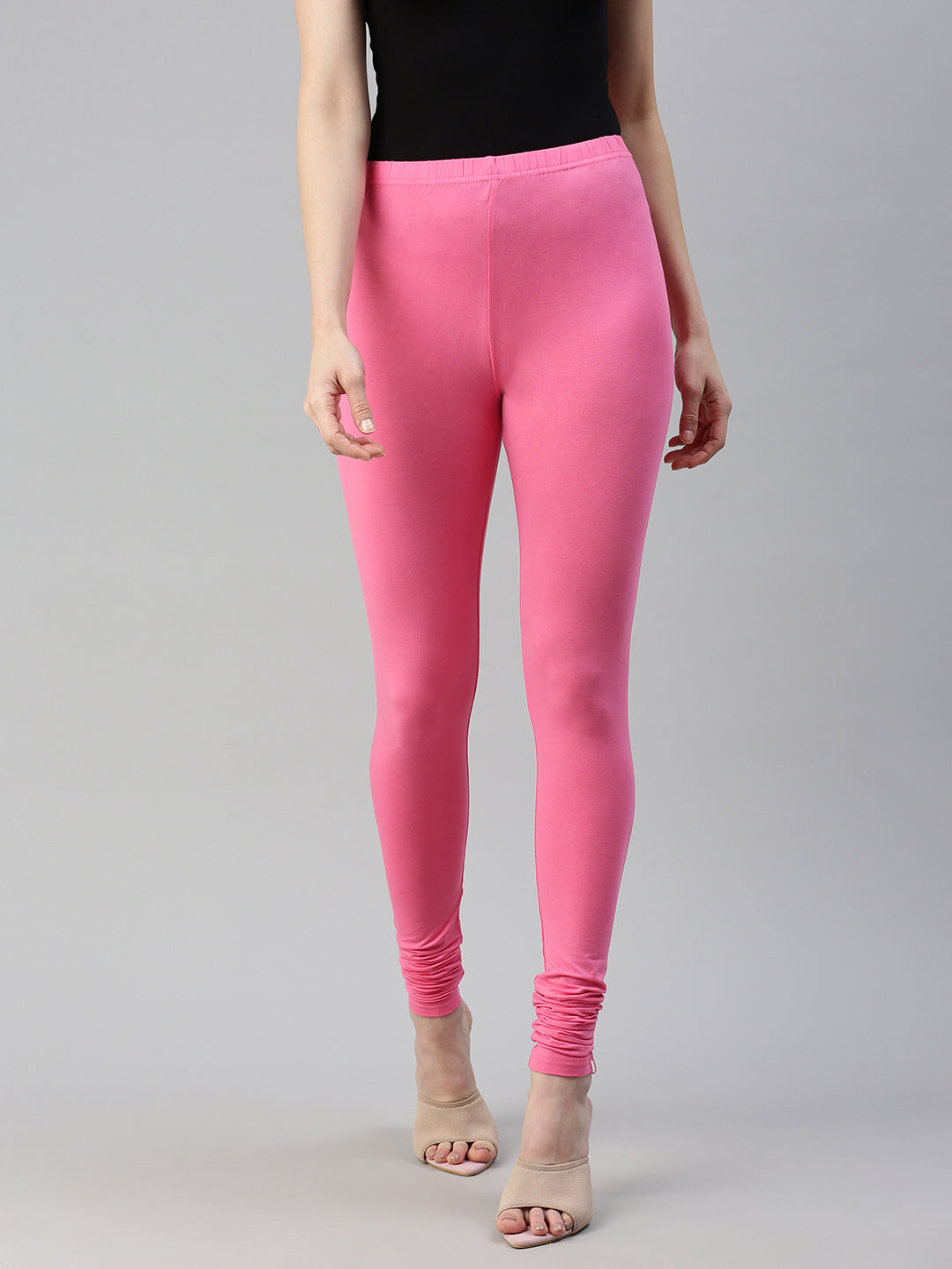 Buy Go Colors Women Pink Solid Cropped Leggings - Leggings for Women  2701773 | Myntra