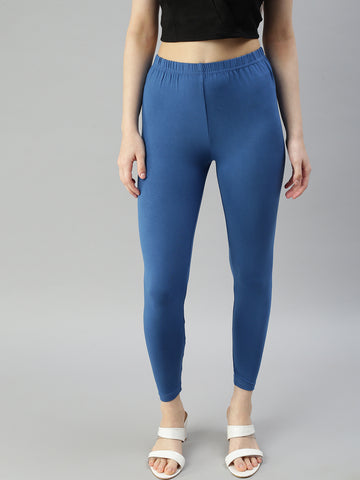 Buy Aqua Blue Solid Leggings For Women Online In India – VILAN APPARELS